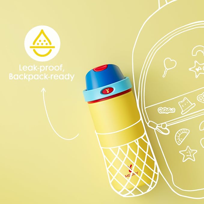 18 oz Insulated Water Bottle for Kids: Meoky Stainless Steel Water Bottle - Image 5