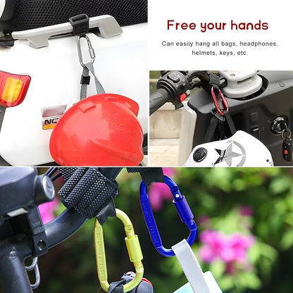 2 PCS UTV Hook for Hanging Headsets, Aluminum Alloy Stroller Carabiner Clips - Image 6