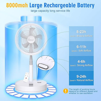 Portable Foldable Rechargeable Oscillating Fan - Image 6