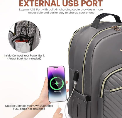 LOVEVOOK Laptop Backpack for Women 18.4 inch, Cute Womens Travel Backpack Purse - Image 5