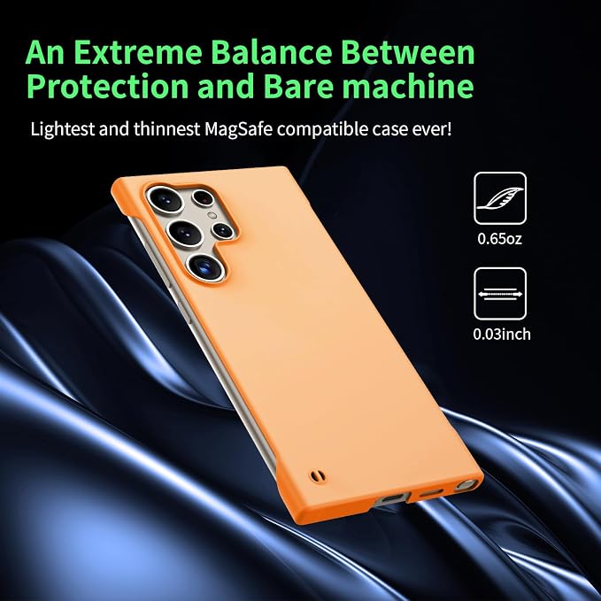 GRECAZO Slim Borderless for Samsung Galaxy S24 Ultra Phone Case 6.8" Ultra-Thin - Image 3