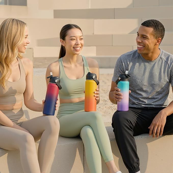Fijinhom 24oz Insulated Stainless Steel Water Bottle, Wide Mouth Double Wall - Image 9