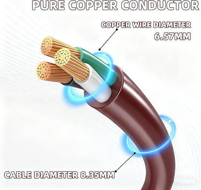 20FT Brown Outdoor Extension Cord-16/3 SJTW Durable Extension Cord - Image 3