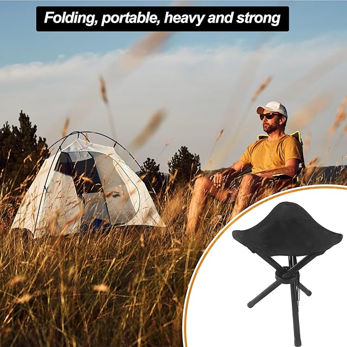 Travel Folding Camping Stool, Outdoor Tripod Seat, Folding Camping Chairs - Image 7