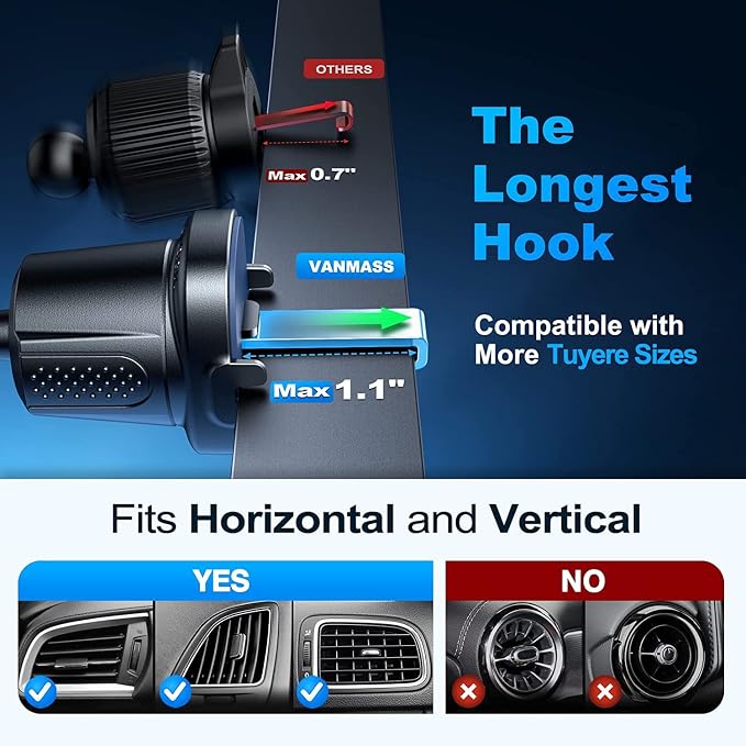 VANMASS Car Phone Holder Cell Phone Mount - Image 8