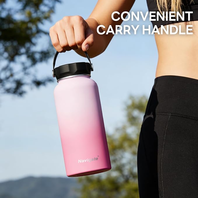 Navigate 32 oz Insulated Stainless Steel Sports Water Bottle - Image 8