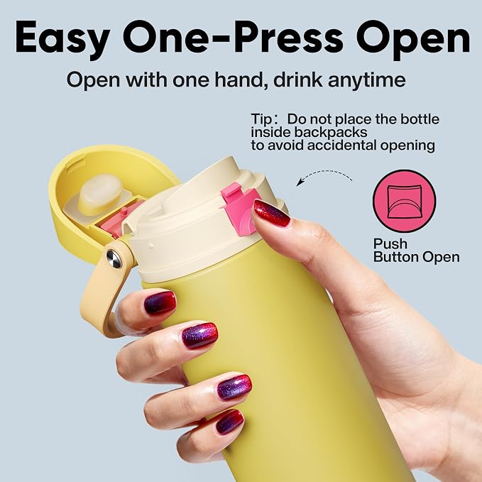 Insulated Water Bottle with Straw - Image 5