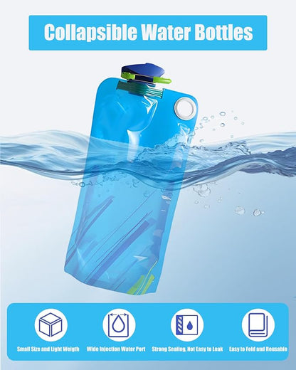 4 Pack Collapsible Water Bottle - Image 3