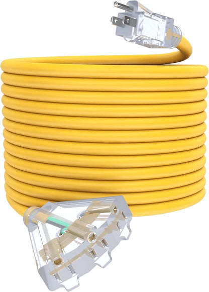 50Ft 12/3 Outdoor Extension Cord by PLUGTUL