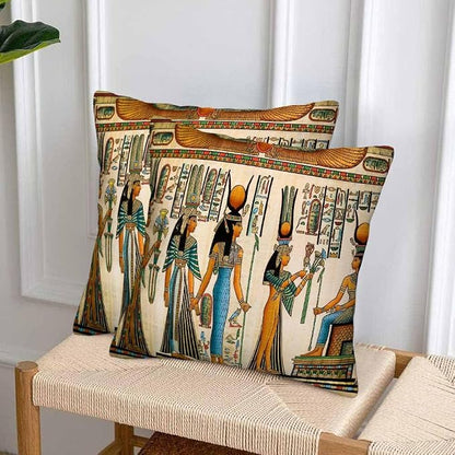 Old Egyptian Empire Couch Pillow Covers 18 X 18 0 Set of 2 Pillowcases Square - Image 4