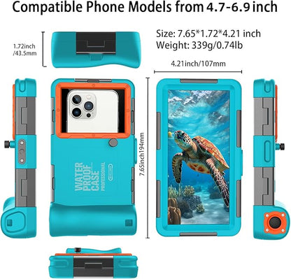 Underwater Phone Case for Snorkeling, Professional Deep Diving Waterproof Phone - Image 6