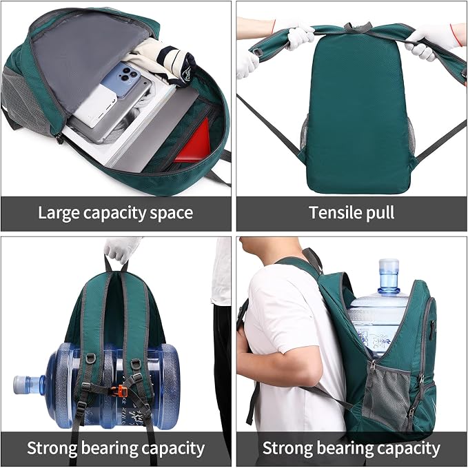 FENGDONG 35L Lightweight Foldable Waterproof Packable Travel Small Hiking - Image 5