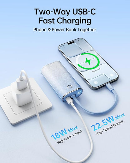 iWALK Sparkly 10000mAh Portable Charger, 22.5W Fast Charging Small Power Bank - Image 5