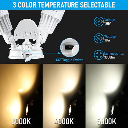 LEONLITE 3CCT LED Security Light, Motion Sensor Outdoor Lights, Dusk to Dawn - Image 2