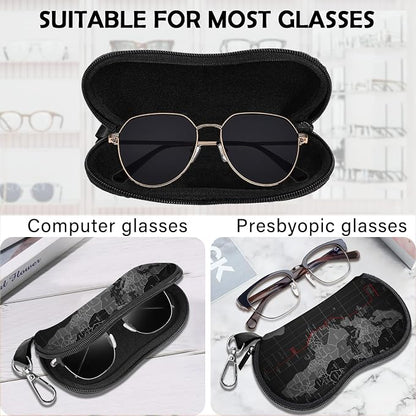 Glasses Case Sunglasses Eyeglass Soft Case Zipper Light Neoprene Pouch - Image 3