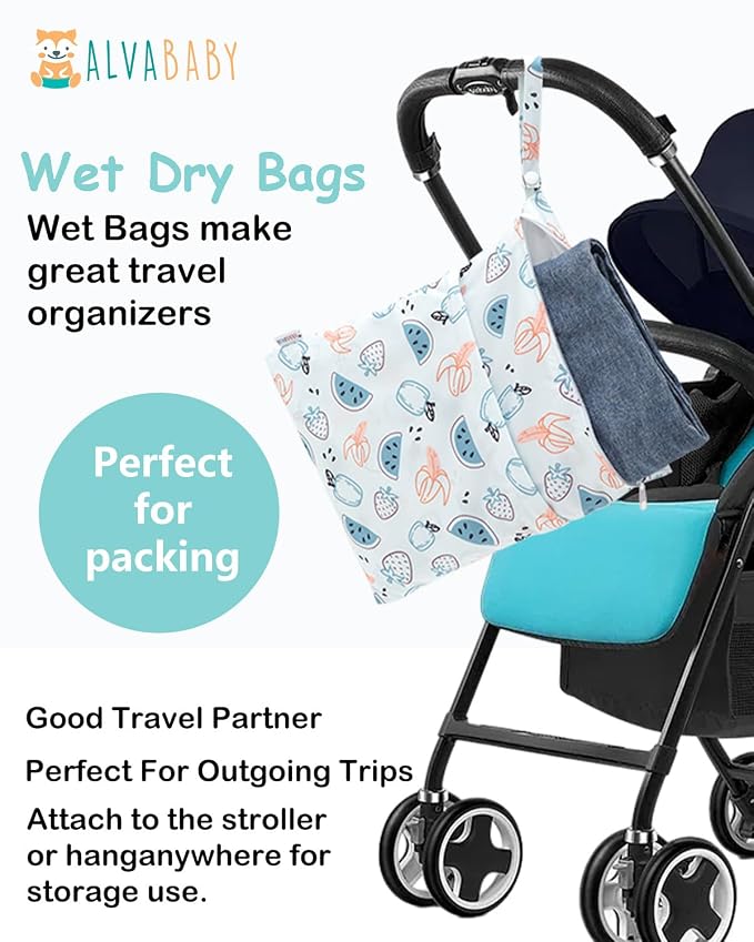 ALVABABY 2pcs Waterproof Wet Dry Bags, Reusable - Image 5