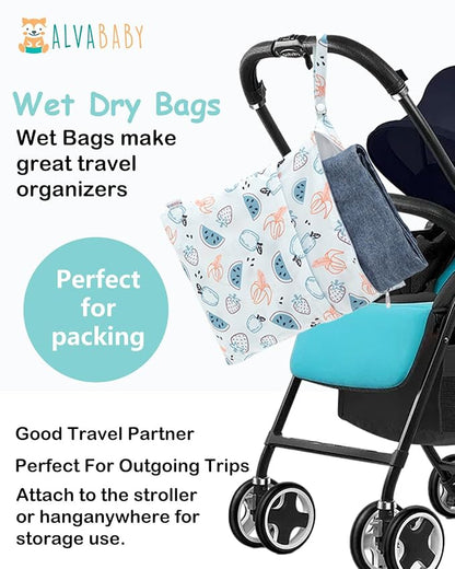 ALVABABY 2pcs Waterproof Wet Dry Bags, Reusable - Image 5