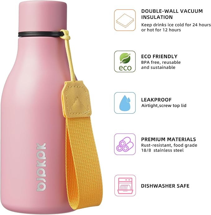 BJPKPK Insulated Water Bottles, 12oz Stainless Steel Metal Water Bottle - Image 2