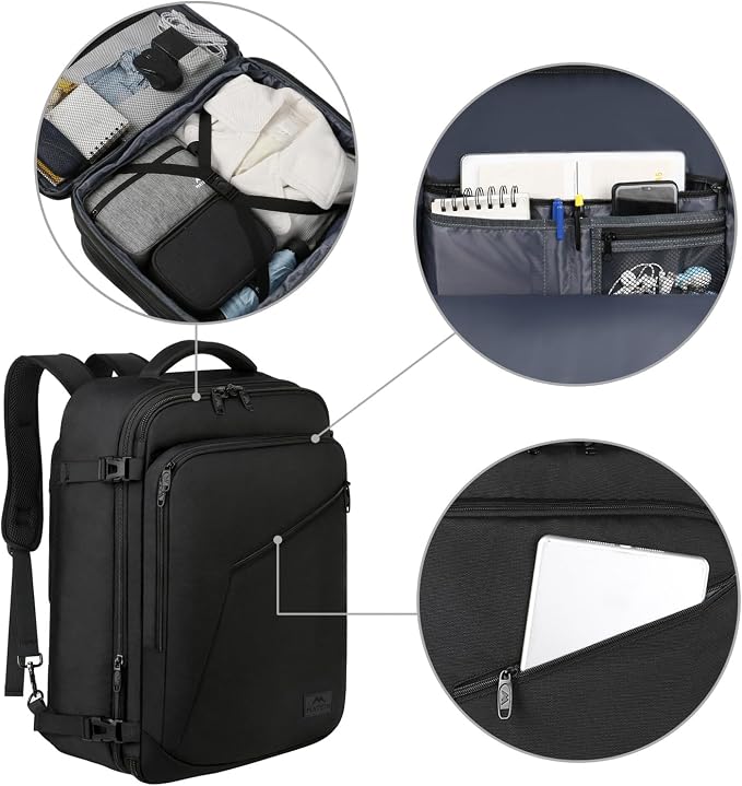 MATEIN Carry on Backpack, Extra Large Travel Backpack Expandable Airplane - Image 7