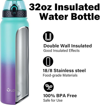 Oldley Insulated 32 oz Stainless Steel Water Bottle - Image 4