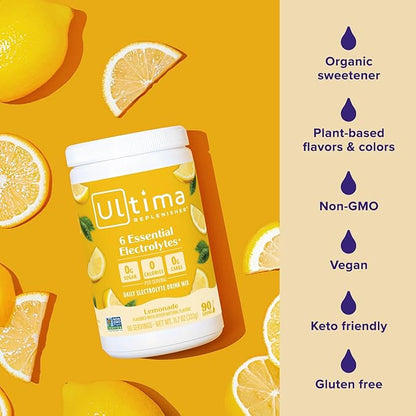 Ultima Replenisher Daily Electrolyte Powder Drink Mix – Sugar Free – Lemonade - Image 5