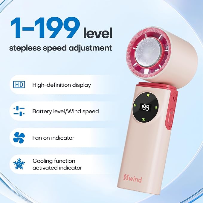 6000mAh Portable Handheld Fan - Image 9