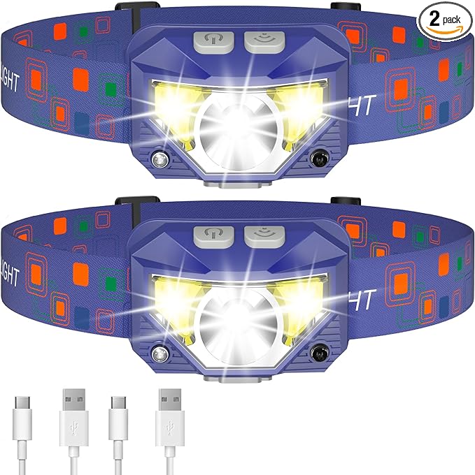 LHKNL Headlamp Flashlight, Lumen Ultra-Bright LED Rechargeable Headlight by LHKNLHOME