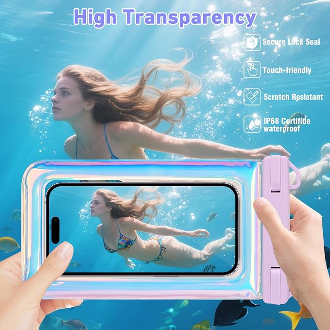 Waterproof Phone Pouch Floating, Fashion Bling Letters Cell Phone Dry Bag - Image 4