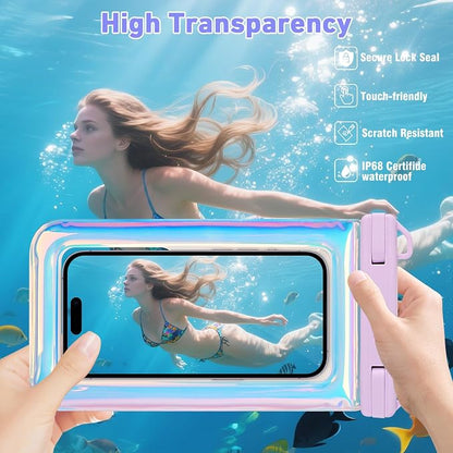 Waterproof Phone Pouch Floating, Fashion Bling Letters Cell Phone Dry Bag - Image 4