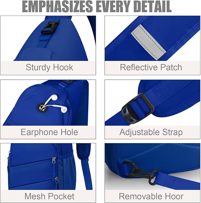 Pritent Crossbody Bags for Women Men Trendy Sling Bag Backpack Casual Chest Bag - Image 5