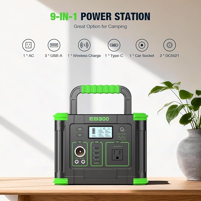 Portable Power Station 330W Solar Generator 288Wh, 60W USB-C PD Fast Charging - Image 6