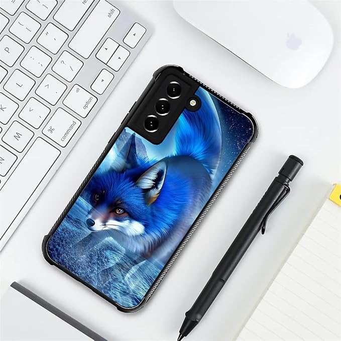 for Samsung Galaxy S21 Case, Snowy Mountain Fox Lake Pattern Graphic Design - Image 7