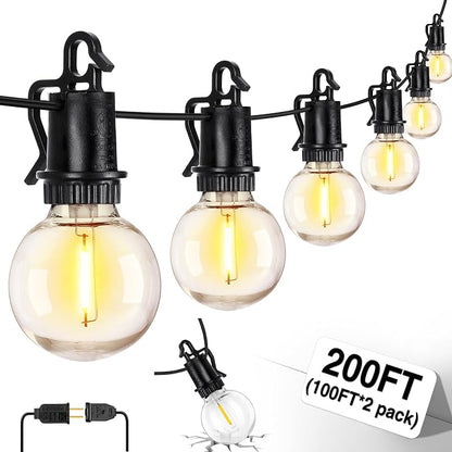 ZJOJO 200FT Outdoor String Lights, G40 Globe Outdoor Lights by ZJOJO