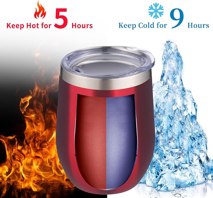 12oz/4 Pack Wine Tumbler Glasses - Image 2