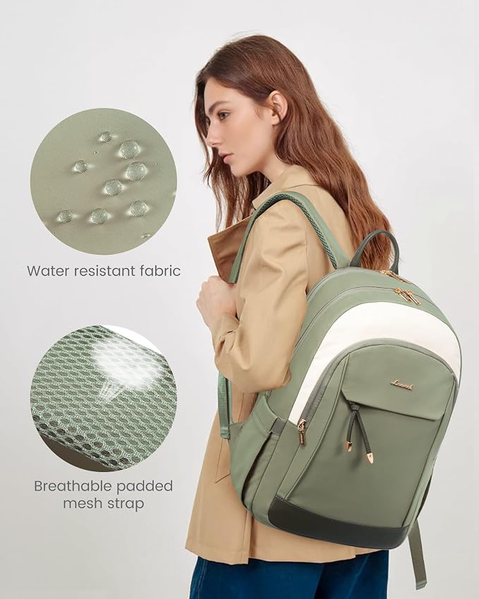 LOVEVOOK Laptop Backpack for Women, 15.6 inch Waterproof College Backpack Woman - Image 5