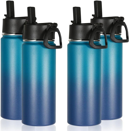 Volhoply 18oz Insulated Water Bottle Bulk 4 Pack, Kids Stainless Steel Water by LiveFully%EF%BC%8CDrinkFreely%E2%80%94KeepGoingwithVolhoply%EF%BC%81