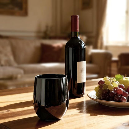 14-ounce Plastic Stemless Wine Glasses, All Purpose Arcylic Glasses - Image 3