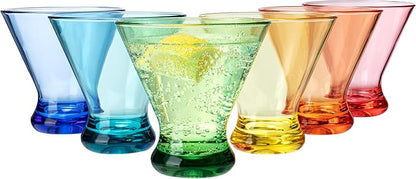KOXIN-KARLU 9 oz Acrylic Martini Glasses, Plastic Stemless Martini Cocktail by KOXIN-KARLU