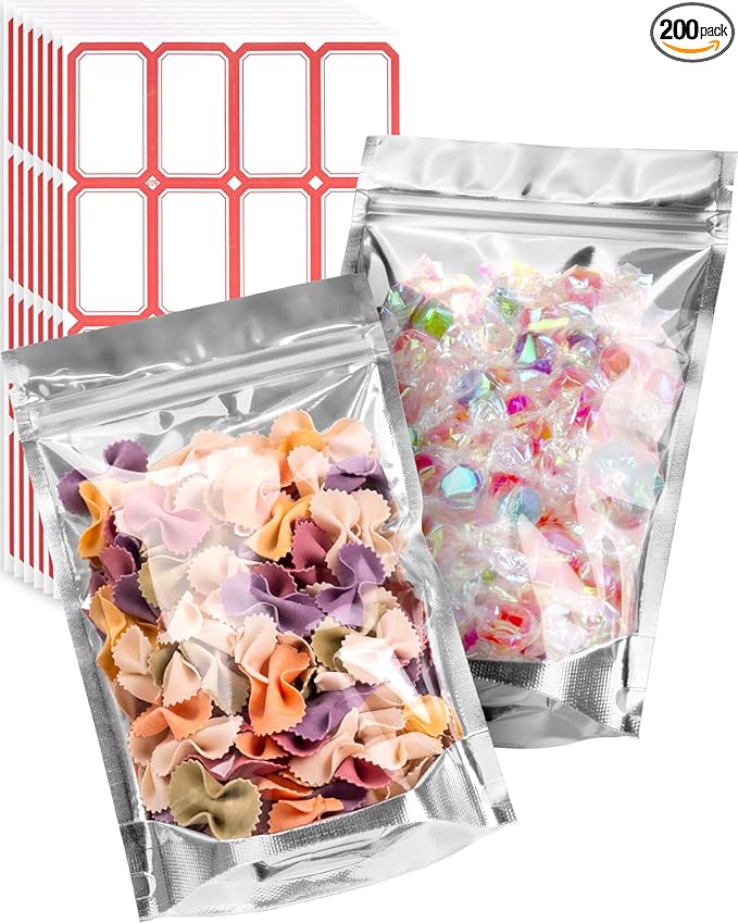 200 Pcs 5"x8" Mylar Bags for Food Storage by Gwybkq