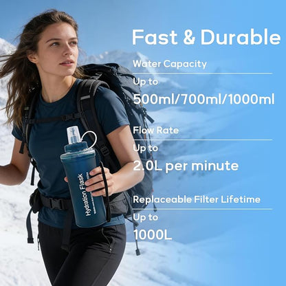 500ml Soft Flask Water Bottle, Collapsible Water Bottle - Image 6