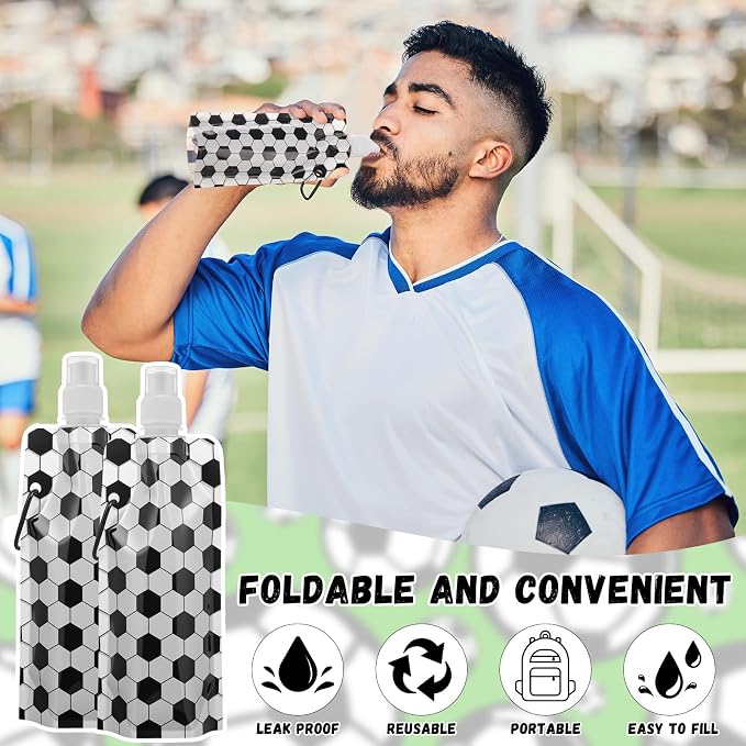 LemonRoad 24 Pack Collapsible Water Bottles Bulk 16 oz Sports Water Bottles - Image 4