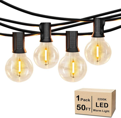 VerRon 50FT LED G40 Globe String Lights, Shatterproof Outdoor Patio String - Image 8