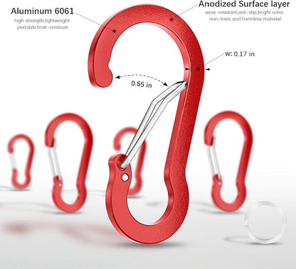 sprookber 2" Small Carabiner Clip, D Ring Caribeener, Spring Snap Hook - Image 4
