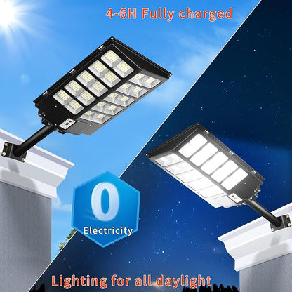 Ofuray Solar Street Lights Outdoor, Solar Security Flood Lights Parking Lot - Image 4