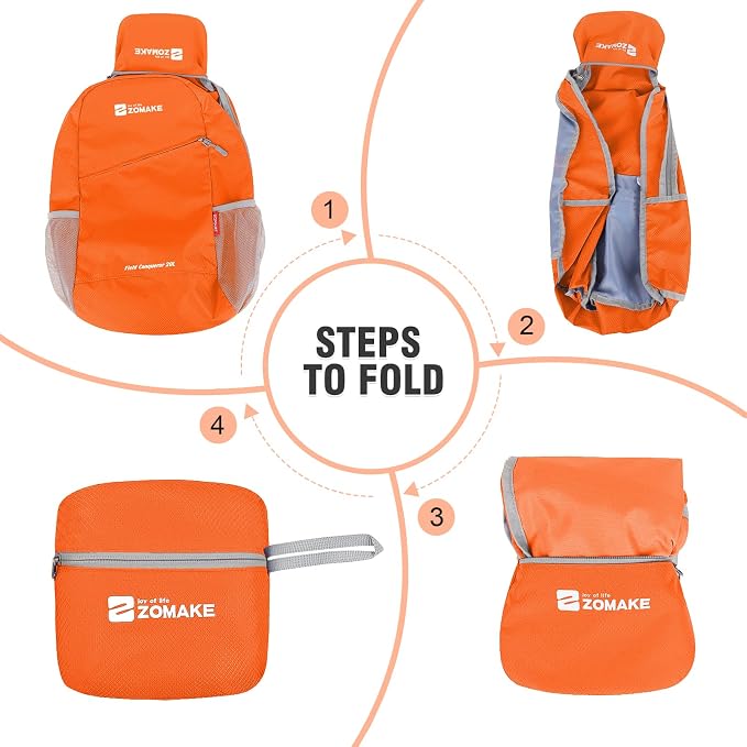 ZOMAKE Lightweight Packable Backpack, Foldable Backpacks Small Daypack - Image 6