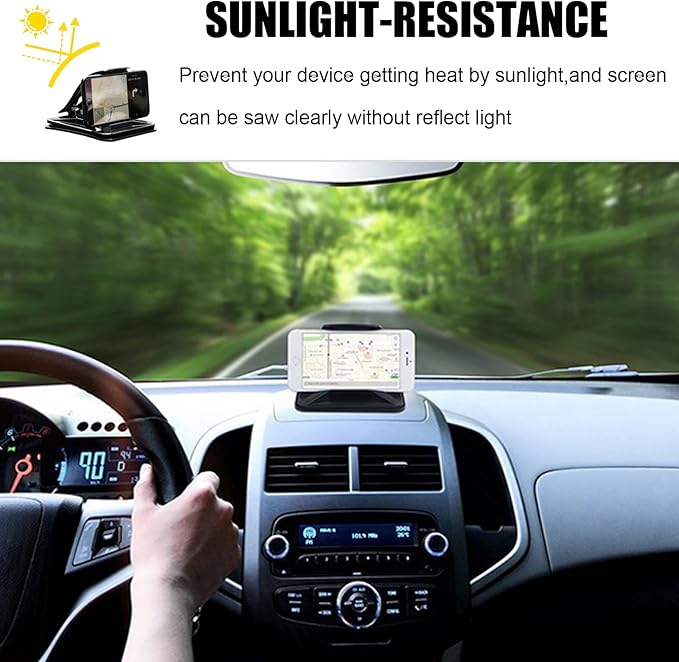 Car Phone Holder Mount for Dashboard, Universal Anti-Slip Dashboard Cell Phone - Image 3
