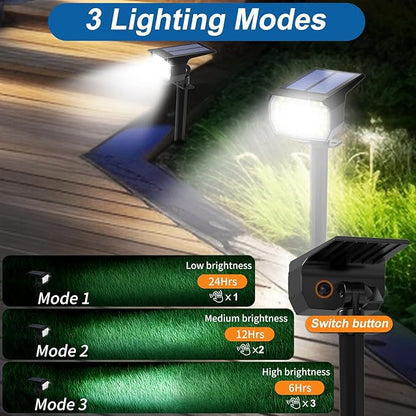 WENATY Solar Spot Lights Outdoor Waterproof IP65, 12 Pack Landscape Spotlights - Image 3