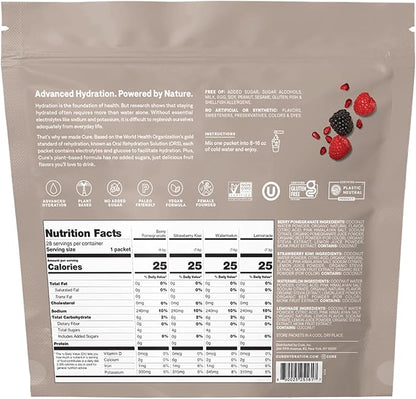 Cure Hydration | Plant-Based Electrolyte Drink Mix | No Added Sugar | FSA-HSA | - Image 2