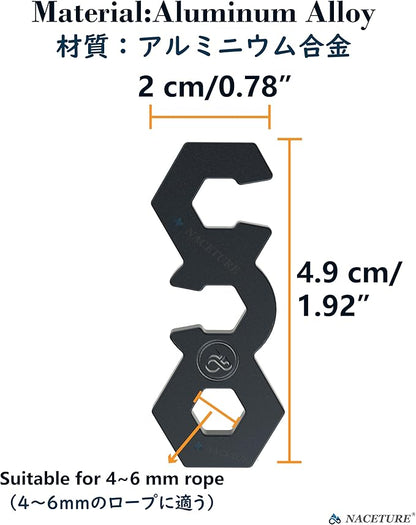 NACETURE Aluminum Alloy Rope Tensioner Tent Guyline Cord Adjuster - Image 5