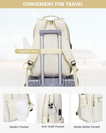LOVEVOOK Laptop Backpack Purse for Women, Work Travel Computer Bags, College - Image 4